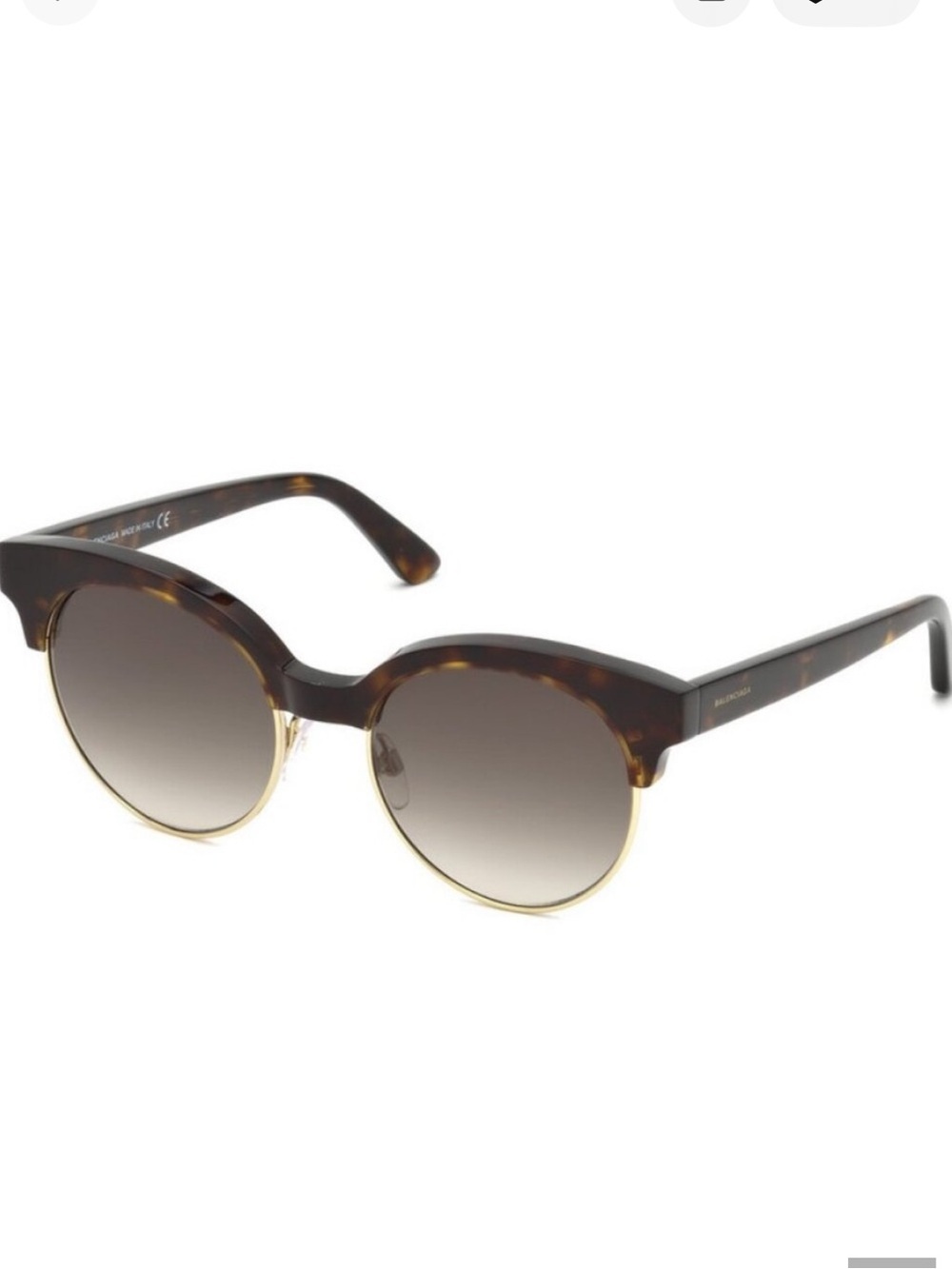 Balenciaga Boston Tortoise Shell Sunglasses